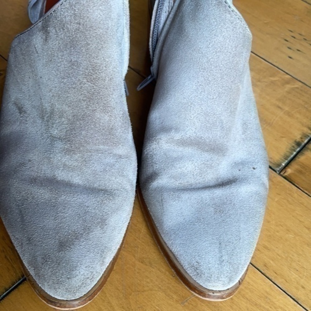 1 State leather suede booties 8 gray - Picture 5 of 8